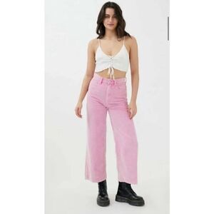 BDG Urban Outfitters High‎ Wide Pink Corduroy Pants Size 25 Light Pink Casual